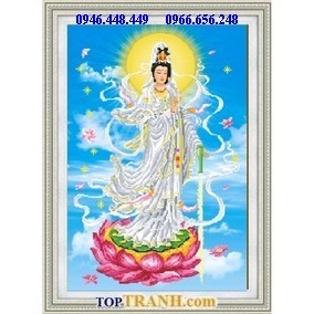 Tranh gắn đá quan âm bồ tát